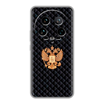 Силиконовый чехол на Xiaomi 14 Ultra с принтом Герб России принт Силиконовый чехол на Xiaomi 14 Ultra с принтом Герб России принт