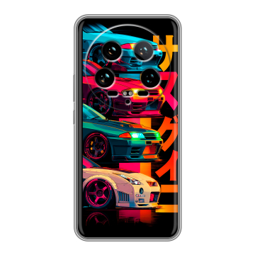 Силиконовый чехол на Xiaomi 14 Ultra с принтом Гоночные машины Силиконовый чехол на Xiaomi 14 Ultra с принтом Гоночные машины