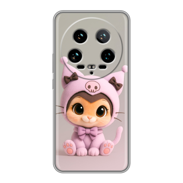 Силиконовый чехол на Xiaomi 14 Ultra с принтом Куроми Kuromi Силиконовый чехол на Xiaomi 14 Ultra с принтом Куроми Kuromi