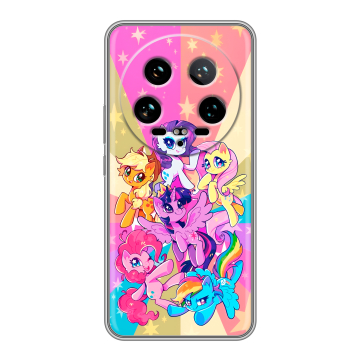 Силиконовый чехол на Xiaomi 14 Ultra с принтом My little pony Дружба чудо Силиконовый чехол на Xiaomi 14 Ultra с принтом My little pony Дружба чудо