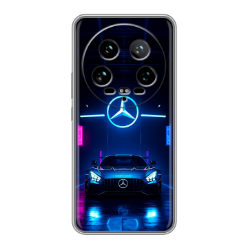 Силиконовый чехол на Xiaomi 14 Ultra с принтом Mercedes Мерседес Силиконовый чехол на Xiaomi 14 Ultra с принтом Mercedes Мерседес