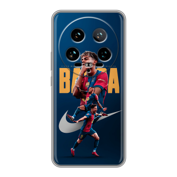 Силиконовый чехол на Xiaomi 14 Ultra с принтом Барселона Barca Yamal Силиконовый чехол на Xiaomi 14 Ultra с принтом Барселона Barca Yamal
