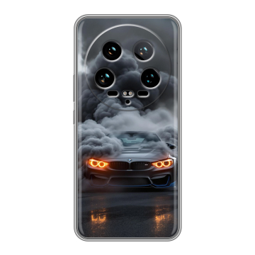 Силиконовый чехол на Xiaomi 14 Ultra с принтом BMW БМВ Силиконовый чехол на Xiaomi 14 Ultra с принтом BMW БМВ