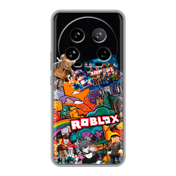Силиконовый чехол на Xiaomi 14 Ultra с принтом Roblox Роблокс Силиконовый чехол на Xiaomi 14 Ultra с принтом Roblox Роблокс
