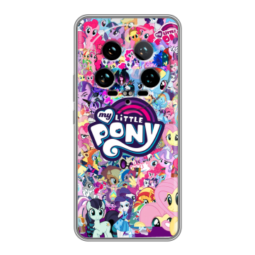 Силиконовый чехол на Xiaomi 14 Ultra с принтом My little pony Дружба чудо Силиконовый чехол на Xiaomi 14 Ultra с принтом My little pony Дружба чудо