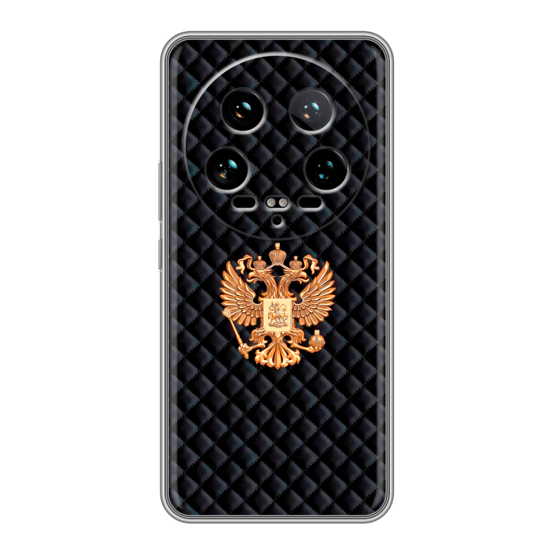 Силиконовый чехол на Xiaomi 14 Ultra с принтом Герб России принт Силиконовый чехол на Xiaomi 14 Ultra с принтом Герб России принт