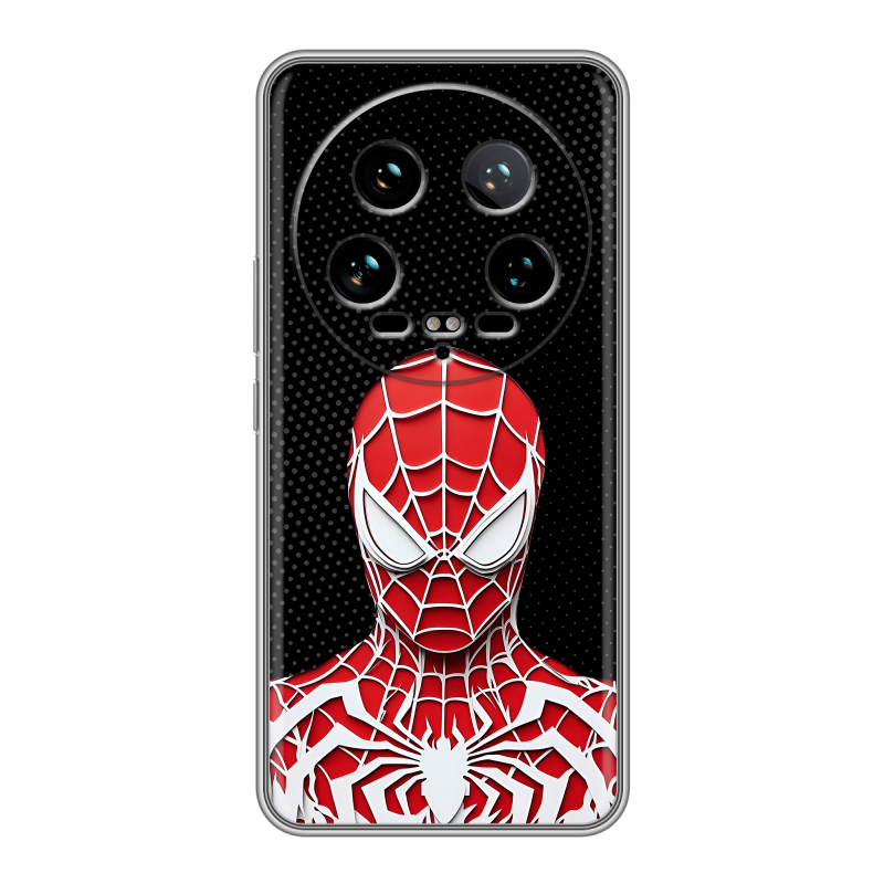 Силиконовый чехол на Xiaomi 14 Ultra с принтом человек паук spiderman Силиконовый чехол на Xiaomi 14 Ultra с принтом человек паук spiderman