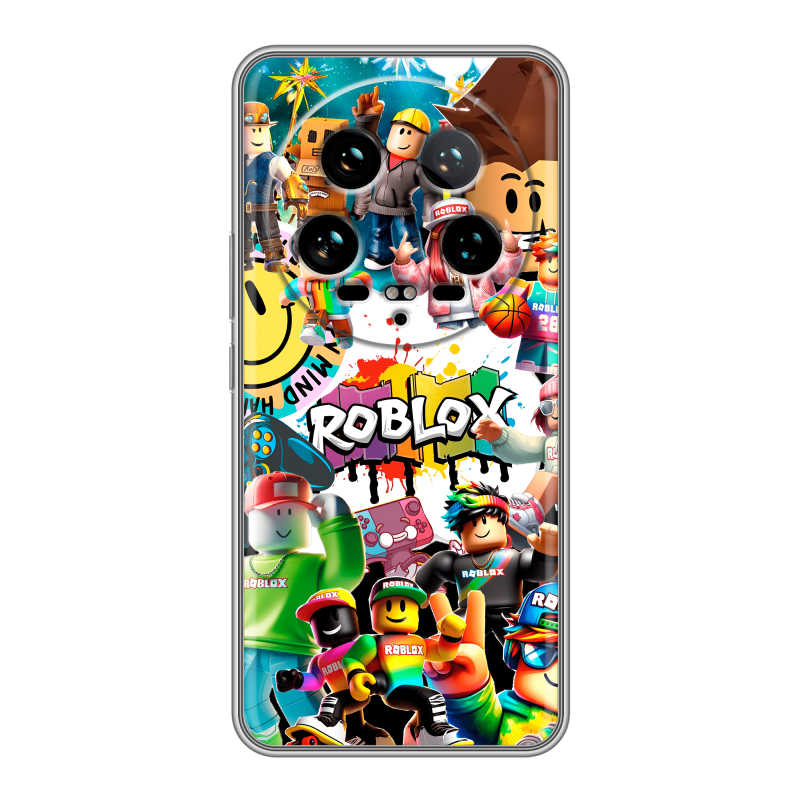 Силиконовый чехол на Xiaomi 14 Ultra с принтом Roblox Роблокс Силиконовый чехол на Xiaomi 14 Ultra с принтом Roblox Роблокс