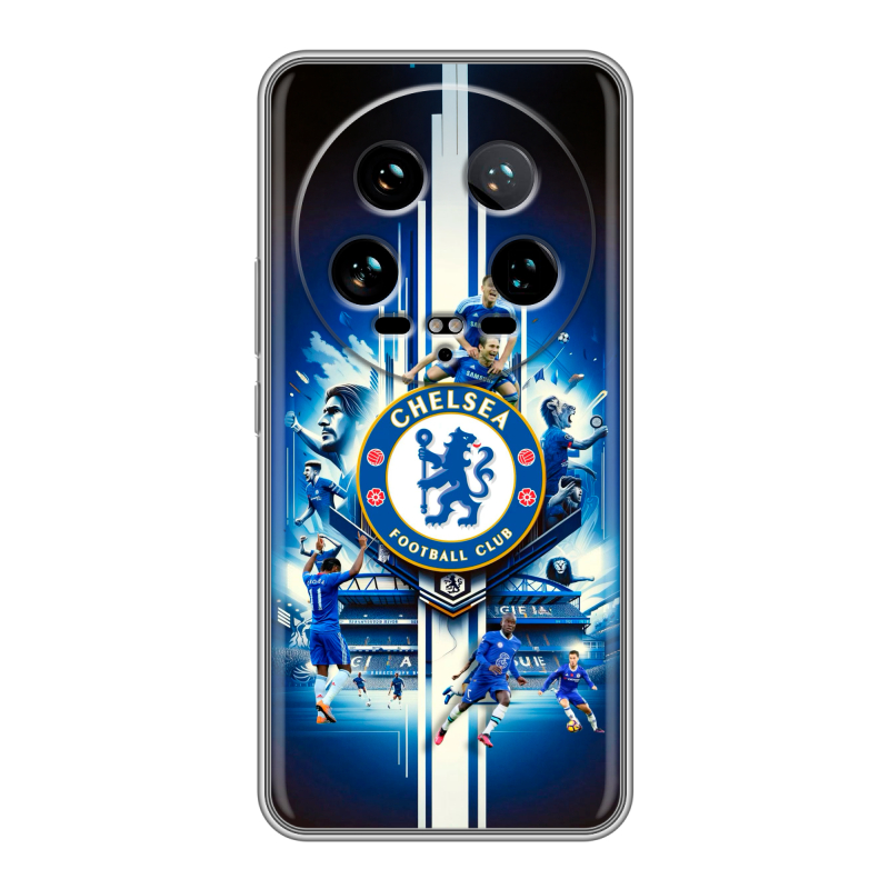 Силиконовый чехол на Xiaomi 14 Ultra с принтом Chelsea Челси Силиконовый чехол на Xiaomi 14 Ultra с принтом Chelsea Челси