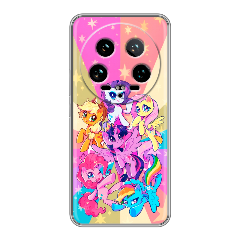 Силиконовый чехол на Xiaomi 14 Ultra с принтом My little pony Дружба чудо Силиконовый чехол на Xiaomi 14 Ultra с принтом My little pony Дружба чудо