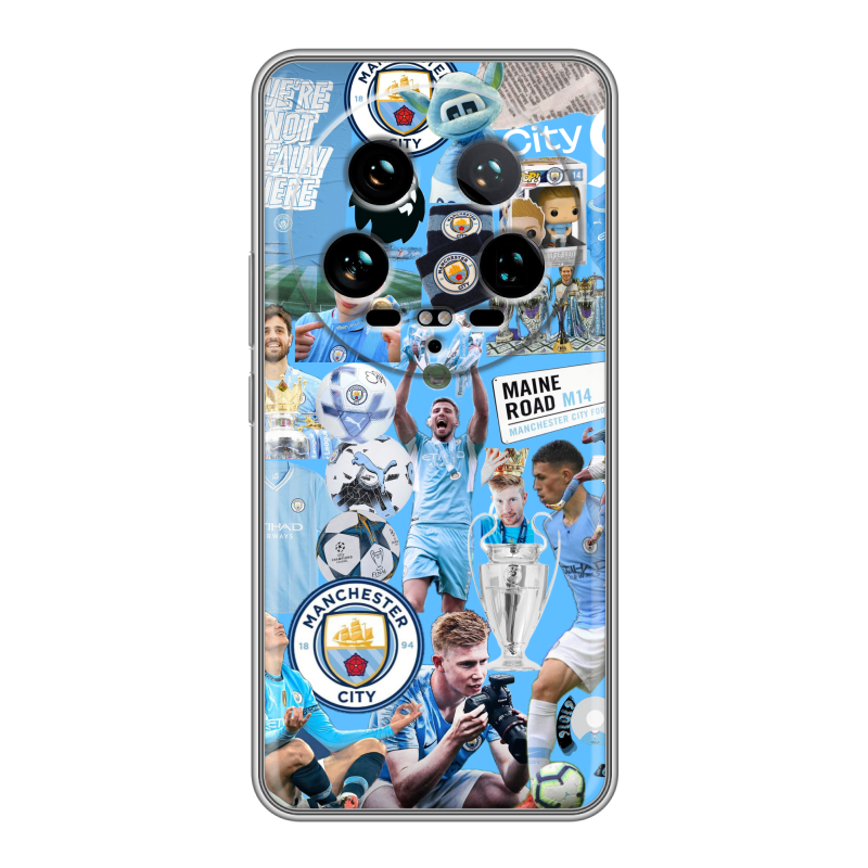 Силиконовый чехол на Xiaomi 14 Ultra с принтом Man City Манчестер Сити Силиконовый чехол на Xiaomi 14 Ultra с принтом Man City Манчестер Сити
