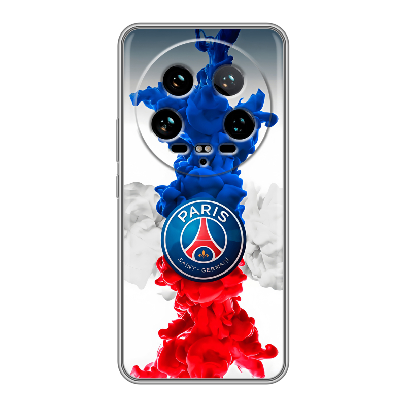 Силиконовый чехол на Xiaomi 14 Ultra с принтом PSG ПСЖ Силиконовый чехол на Xiaomi 14 Ultra с принтом PSG ПСЖ
