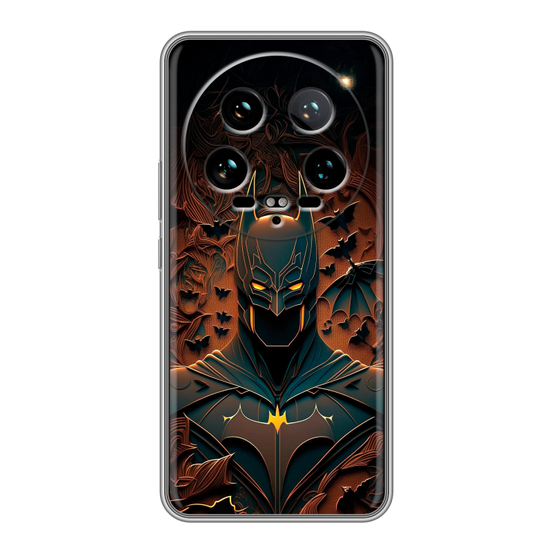 Силиконовый чехол на Xiaomi 14 Ultra с принтом Batman Бэтмен Силиконовый чехол на Xiaomi 14 Ultra с принтом Batman Бэтмен