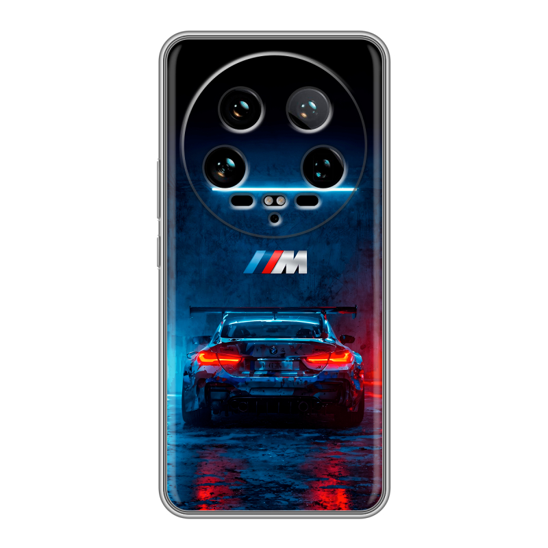 Силиконовый чехол на Xiaomi 14 Ultra с принтом BMW БМВ Силиконовый чехол на Xiaomi 14 Ultra с принтом BMW БМВ