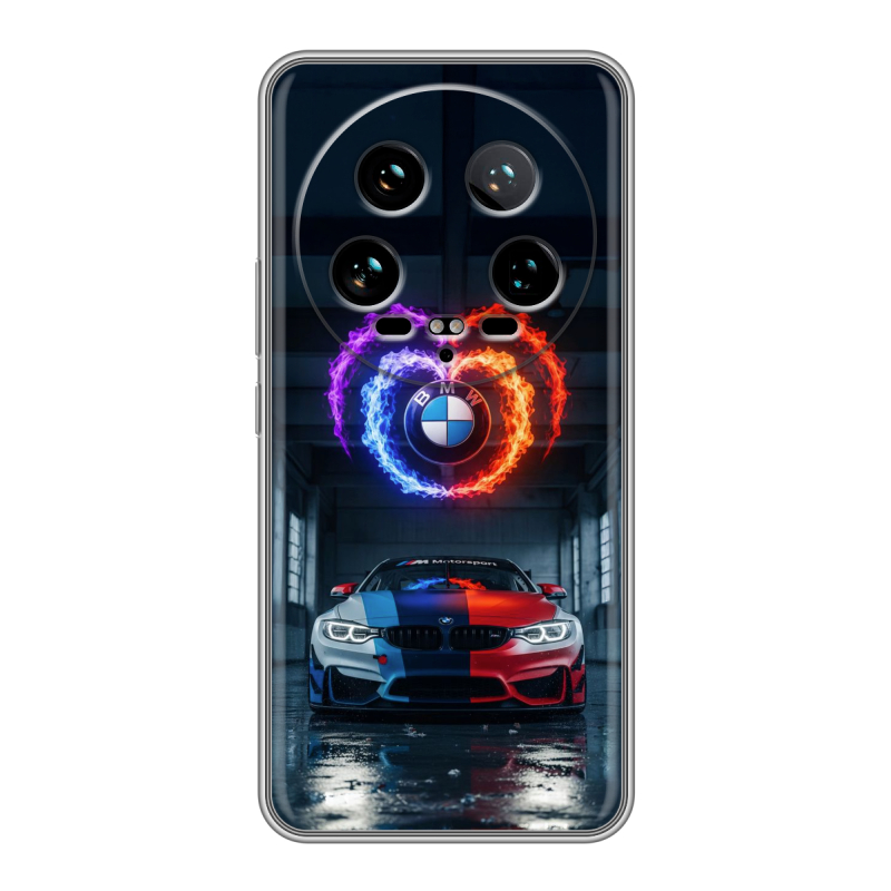 Силиконовый чехол на Xiaomi 14 Ultra с принтом BMW БМВ Силиконовый чехол на Xiaomi 14 Ultra с принтом BMW БМВ