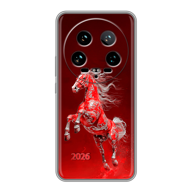 Силиконовый чехол на Xiaomi 14 Ultra с принтом Новый год Силиконовый чехол на Xiaomi 14 Ultra с принтом Новый год
