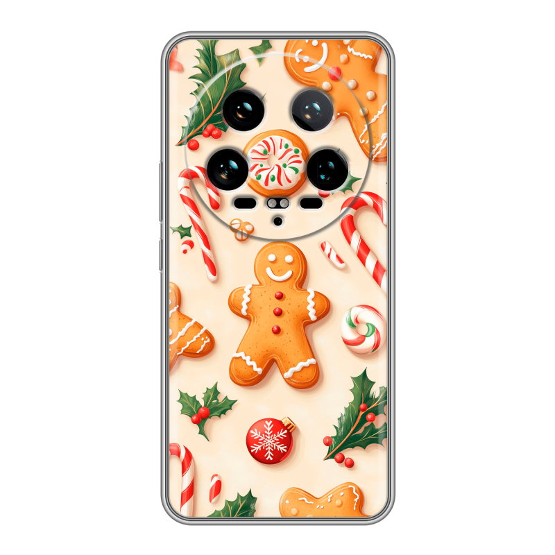 Силиконовый чехол на Xiaomi 14 Ultra с принтом Новый год Силиконовый чехол на Xiaomi 14 Ultra с принтом Новый год