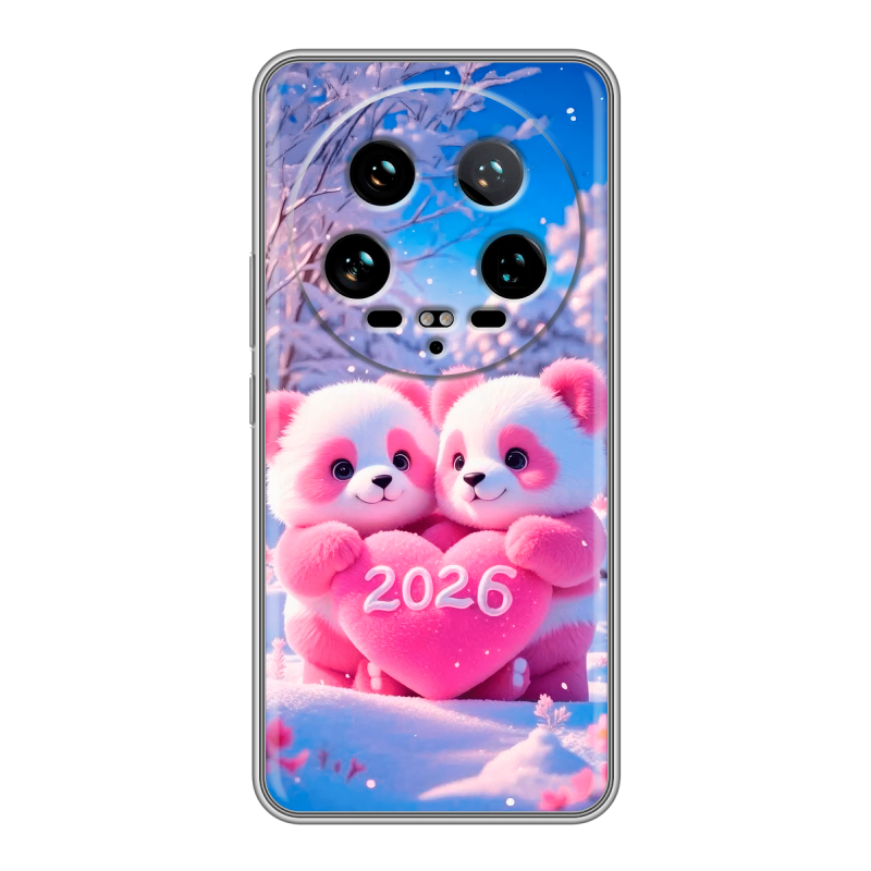 Силиконовый чехол на Xiaomi 14 Ultra с принтом Новый год Силиконовый чехол на Xiaomi 14 Ultra с принтом Новый год