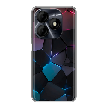Силиконовый чехол на Itel P55 4G с принтом Геометрия неона Силиконовый чехол на Itel P55 4G с принтом Геометрия неона