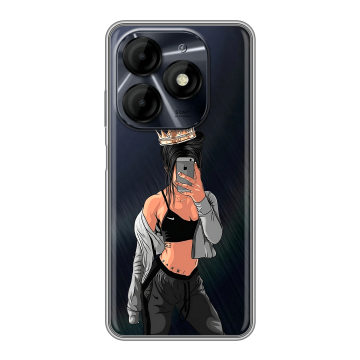 Силиконовый чехол на Itel P55 4G с принтом Женские принты Силиконовый чехол на Itel P55 4G с принтом Женские принты