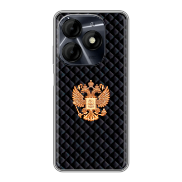 Силиконовый чехол на Itel P55 4G с принтом Герб России принт