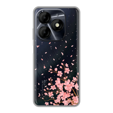 Силиконовый чехол на Itel P55 4G с принтом Ветка сакуры Силиконовый чехол на Itel P55 4G с принтом Ветка сакуры
