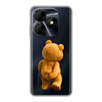 Силиконовый чехол на Itel P55 4G с принтом Медведь Силиконовый чехол на Itel P55 4G с принтом Медведь