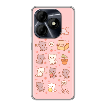 Силиконовый чехол на Itel P55 4G с принтом Hello Kitty Хелоу Кити