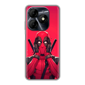 Силиконовый чехол на Itel P55 4G с принтом Дедпул Deadpool