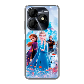 Силиконовый чехол на Itel P55 4G с принтом Холодное сердце Frozen Силиконовый чехол на Itel P55 4G с принтом Холодное сердце Frozen