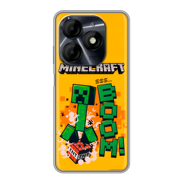 Силиконовый чехол на Itel P55 4G с принтом Майнкрафт Minecraft Силиконовый чехол на Itel P55 4G с принтом Майнкрафт Minecraft