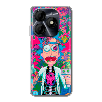 Силиконовый чехол на Itel P55 4G с принтом Рик и Морти Rick Morty Силиконовый чехол на Itel P55 4G с принтом Рик и Морти Rick Morty