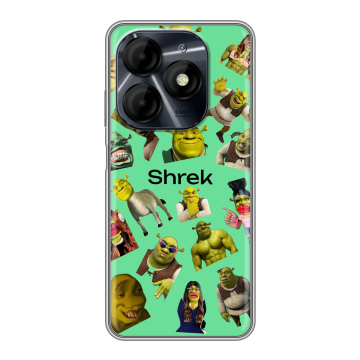 Силиконовый чехол на Itel P55 4G с принтом Шрек Shrek