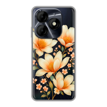 Силиконовый чехол на Itel P55 4G с принтом Цветы