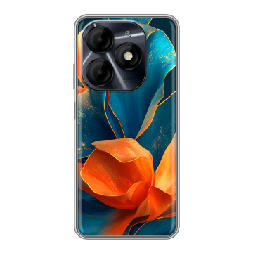 Силиконовый чехол на Itel P55 4G с принтом Цветы