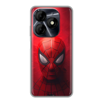 Силиконовый чехол на Itel P55 4G с принтом Spiderman Человек паук