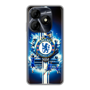 Силиконовый чехол на Itel P55 4G с принтом Chelsea Челси