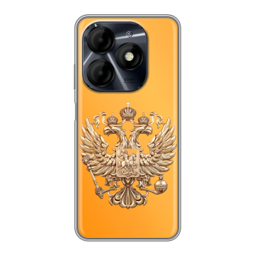 Силиконовый чехол на Itel P55 4G с принтом Герб Флаг России