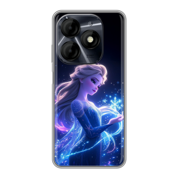 Силиконовый чехол на Itel P55 4G с принтом Холодное сердце Frozen Силиконовый чехол на Itel P55 4G с принтом Холодное сердце Frozen