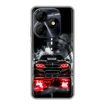 Силиконовый чехол на Itel P55 4G с принтом BMW БМВ