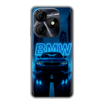 Силиконовый чехол на Itel P55 4G с принтом BMW БМВ