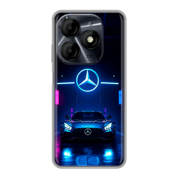 Силиконовый чехол на Itel P55 4G с принтом Mercedes Мерседес Силиконовый чехол на Itel P55 4G с принтом Mercedes Мерседес