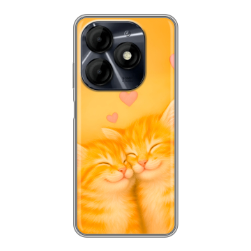 Силиконовый чехол на Itel P55 4G с принтом Милые котята Силиконовый чехол на Itel P55 4G с принтом Милые котята