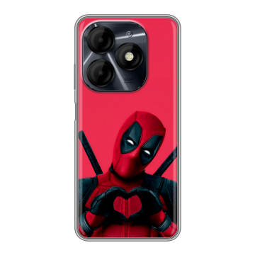 Силиконовый чехол на Itel P55 4G с принтом Дедпул Deadpool