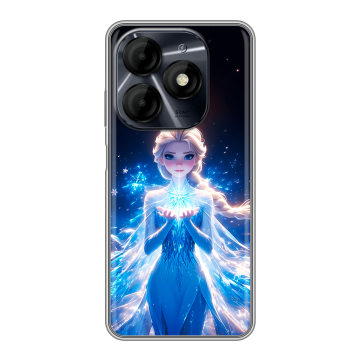 Силиконовый чехол на Itel P55 4G с принтом Холодное сердце Frozen Силиконовый чехол на Itel P55 4G с принтом Холодное сердце Frozen