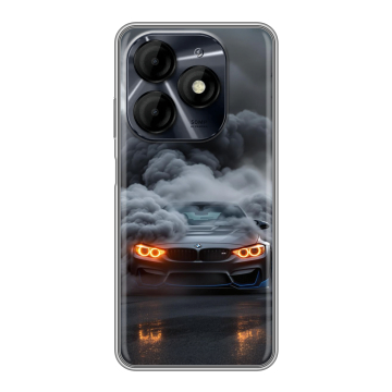 Силиконовый чехол на Itel P55 4G с принтом BMW БМВ