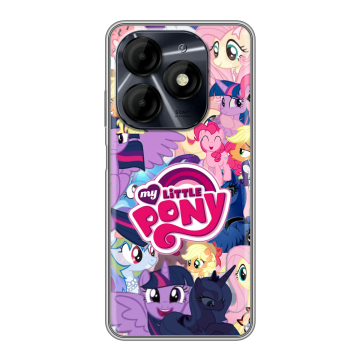 Силиконовый чехол на Itel P55 4G с принтом My little pony Дружба чудо