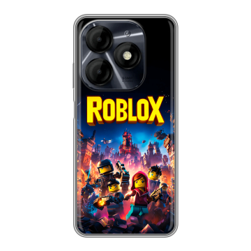 Силиконовый чехол на Itel P55 4G с принтом Roblox Роблокс Силиконовый чехол на Itel P55 4G с принтом Roblox Роблокс