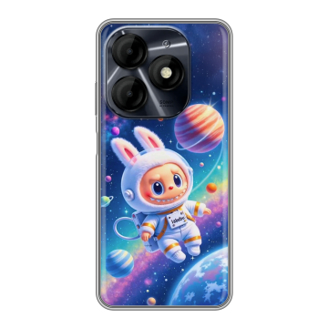 Силиконовый чехол на Itel P55 4G с принтом Labubu Лабубу