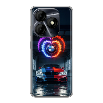 Силиконовый чехол на Itel P55 4G с принтом BMW БМВ Силиконовый чехол на Itel P55 4G с принтом BMW БМВ
